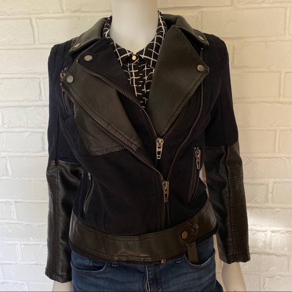 *Blank NYC Canvas Jacket with Leather Accents